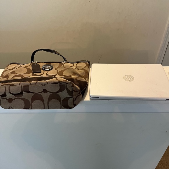 Brown Canvas Coach Tote - Picture 7 of 8